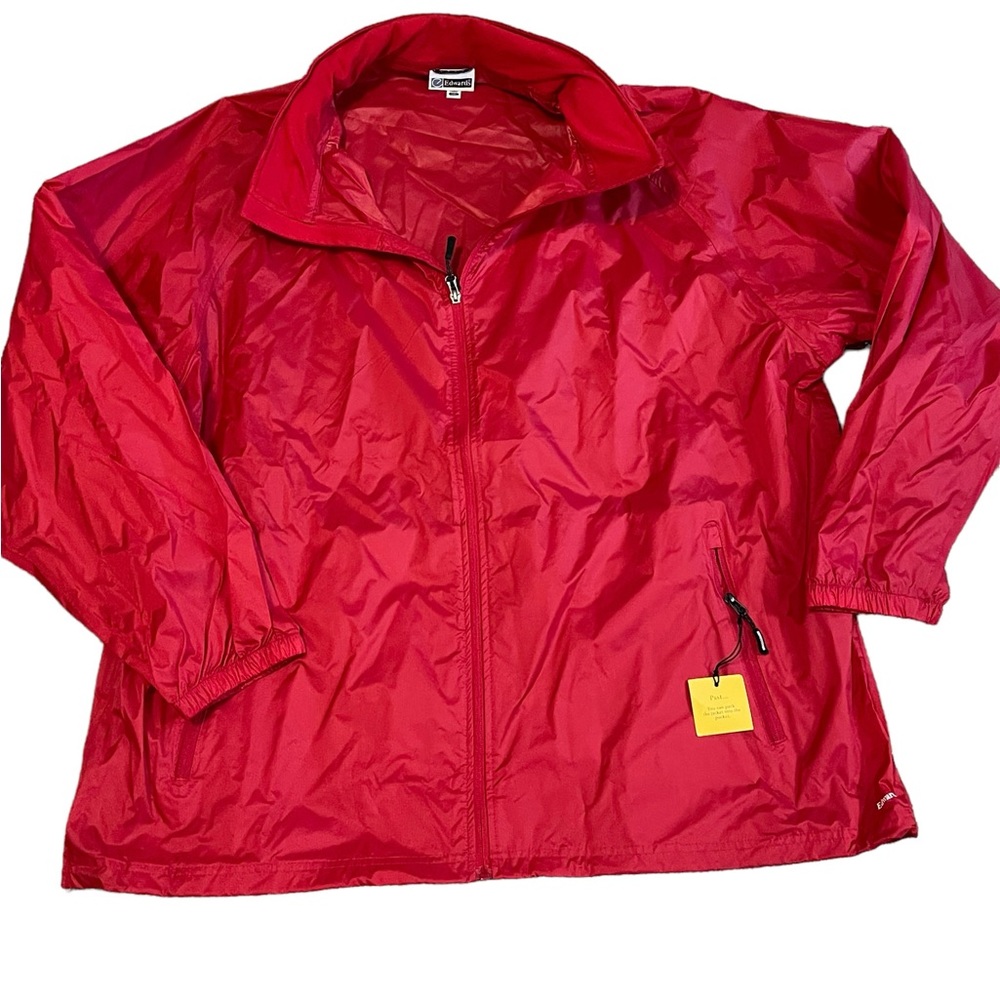 mens hooded rain jacket red 3XL BoxAW - Picture 2 of 8